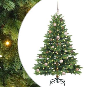 vidaXL Dirbtinė Kalėdų eglutė su 150 LED Žalia 150 cm PE ir PVC