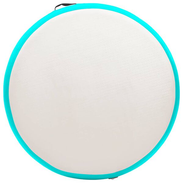 vidaXL Gimnastikos kilimėlis su pompa, žalias, 100x100x10cm, PVC