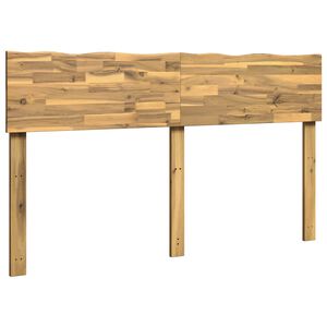 vidaXL Lovos galvūgalis su natūraliu kra&scaron;tu ROSTOCK Balta 140 cm