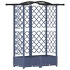 vidaXL Pakeltas lovas su trelėmis ir stogu Pilka 124 x 40 x 123 cm PP