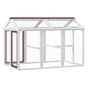 vidaXL Aptvaras, moka, 141x94x104cm, pu&scaron;ies medienos masyvas