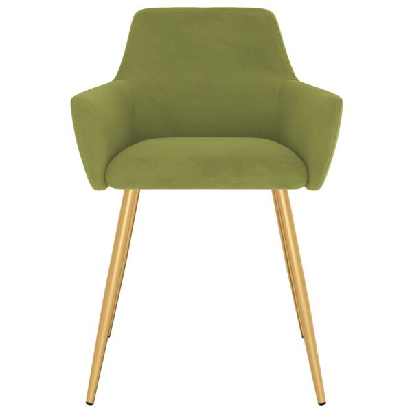 vidaXL Valgomojo kėdės, 2vnt., &scaron;viesiai žalios spalvos, aksomas