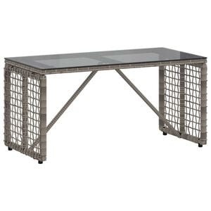 vidaXL Lauko stalas Pilka ir juoda 80 x 40 x 40 cm