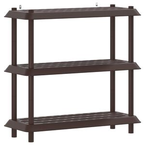 vidaXL Lentynų sistema 3 lygiai 100 x 40 x 96 cm PP Ruda