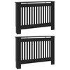 vidaXL Radiatoriaus dangtis 2 vnt. Juoda 112 x 19 x 81,5 cm