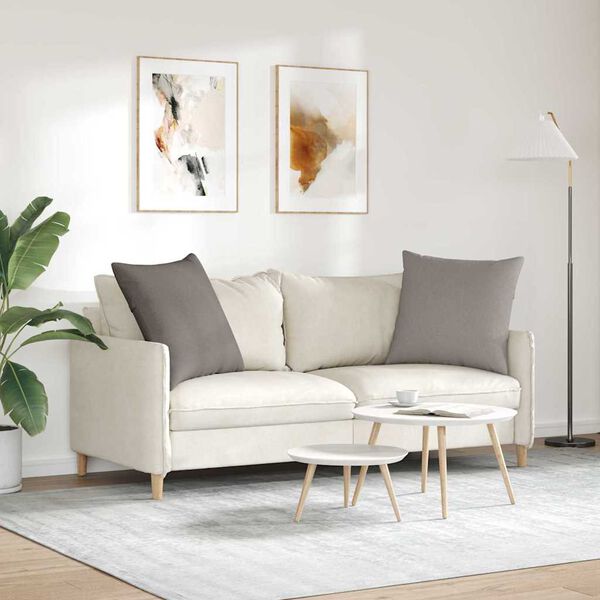 vidaXL Sofa Pagalvės 2 pcs Taupe 80 x 80 cm audinys