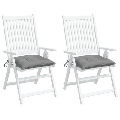 vidaXL Kėdės pagalvėlės, 2vnt., pilkos, 40x40x7cm, oksfordo audinys