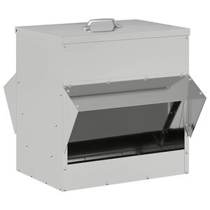 vidaXL Vi&scaron;tų lesykla Sidabro 40,5 x 45 x 41 cm Cinkuota plienas