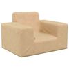 vidaXL Vaiki&scaron;ka sofa, kreminės spalvos, mink&scaron;tas pliu&scaron;as