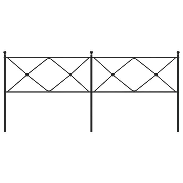 vidaXL Metalinis galvūgalis, juodos spalvos, 193cm