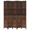 vidaXL Kambario pertvara, 5 segmentai, tamsiai ruda, paulovnija