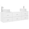 vidaXL Vonios baldų rinkinys 3 vnt. Balta 49,5 x 44,5 x 65,5 cm