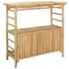 vidaXL Lauko baro stalas Natūrali 110 x 50 x 105 cm Bambukas