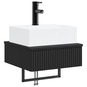 vidaXL Sieninis skalbimo kriauklė Juoda 40 x 41 x 39 cm