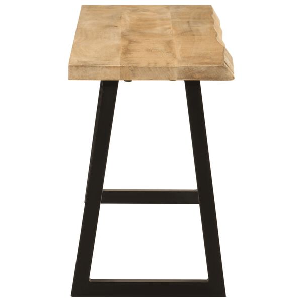 vidaXL Suoliukas su gyvu kraštu, 105cm, mango medienos masyvas