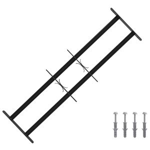 vidaXL Langų saugos grotelės su 2 skersiniais 3 vnt. 63-114 cm