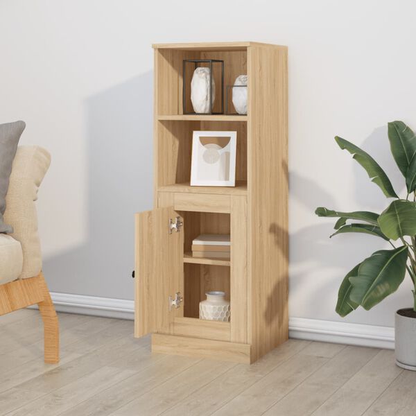 vidaXL Komoda, sonoma ąžuolo, 36x35,5x103,5cm, apdirbta mediena