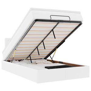 vidaXL Osmanų lova su čiužiniais ir LED, 120x190cm, dirbtinė oda