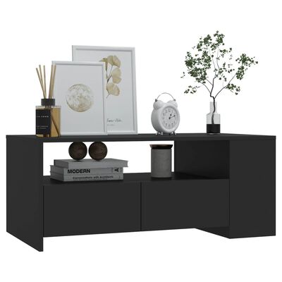 vidaXL Kavos staliukas, juodos spalvos, 102x55x42cm, apdirbta mediena