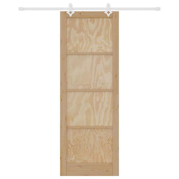 vidaXL Slankios durys Ruda 83 x 232 cm Kietos pušies mediena