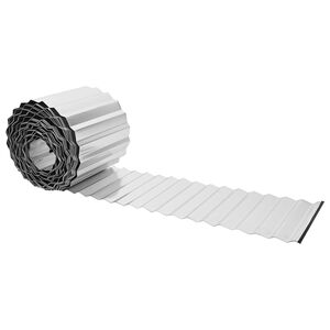 vidaxl Vejo kra&scaron;tas 10 m x 20 cm Galvanizuotas plienas Sidabrinė