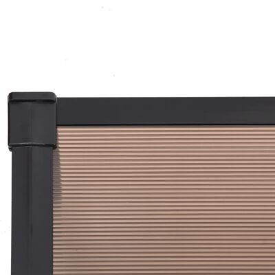 vidaXL Stogelis durims, juodos spalvos, 152,5x90cm, polikarbonatas