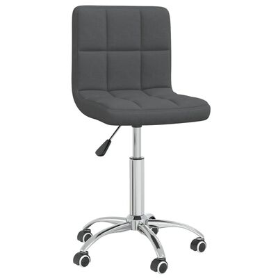vidaXL Pasukama biuro kėdė, tamsiai pilkos spalvos, audinys