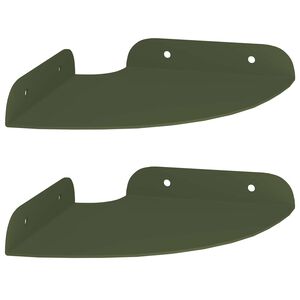 vidaXL Plūduriuojanti lentyna 2 pcs Alyvuogių žalia 15 x 15 x 2 cm