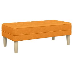 vidaXL suoliukas su pagalve Tamsiai geltona 113 x 57 x 39 cm audinys
