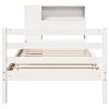 vidaXL Lova su knygų spinta be čiužinio, balta, 75x190cm, pušis