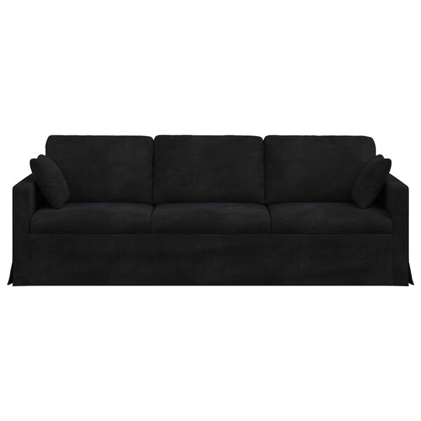 vidaXL Sofa Juoda 228 x 78 x 80 cm Aksomas