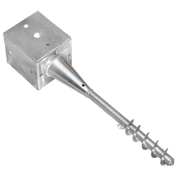 vidaXL Smeigiami kuoliukai, 6vnt., sidabriniai, 12x12x56cm, plienas