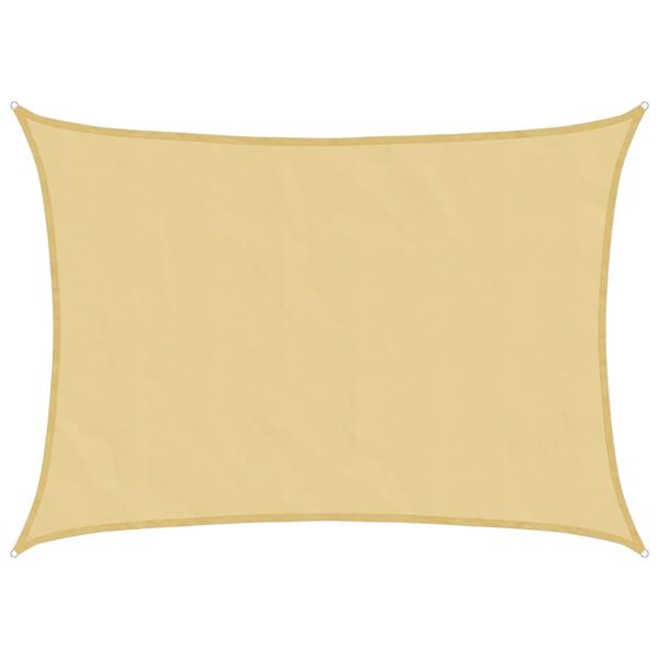 vidaXL Burė nuo saulės, smėlio, 8x6m, 100% oksfordo poliesteris