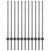 vidaXL Įmontuotas tvoros stulpas 11 vnt. Pilka 140 cm