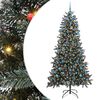 vidaXL Dirbtinė Kalėdų eglutė Žalia 210 cm PVC, plastikas ir plienas