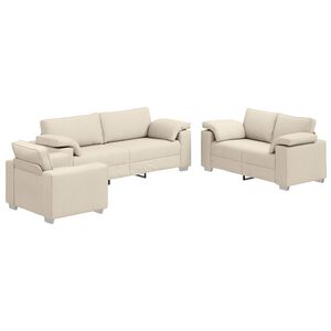 vidaXL Sofos komplektas 2 pcs Taupe 219 x 77 x 82 cm audinys