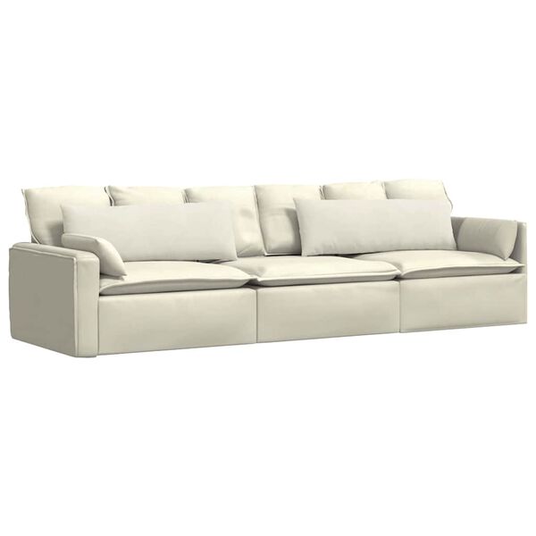 vidaXL Sofa Pagalvės 2 pcs Kreminė 120 x 40 cm Kordūrinis audinys