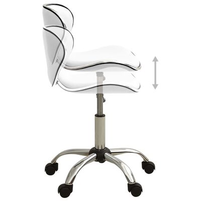 vidaXL Biuro kėdė, baltos spalvos, dirbtinė oda (323673)