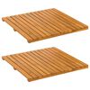 vidaXL Badematte Paprastas Ruda 50 x 50 cm Kietos akacijos mediena