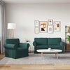 vidaXL Sofa 2 pcs Tamsiai žalia 175 x 82 x 80 cm audinys
