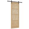 vidaXL Slankios durys Natūrali 83 x 232 cm Pu&scaron;ies medienos masyvas