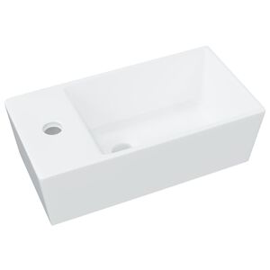 vidaXL Praustuvas, baltos spalvos, 48x25x15cm, keramika
