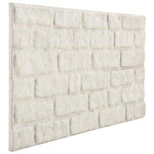 vidaXL Sienų plok&scaron;tės 10 vnt. 100 x 50 cm Balta EPS putos