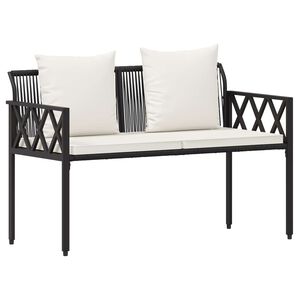 vidaXL Lauko suoleliai 2 -Seater 116 x 56 x 75 cm poliratanas
