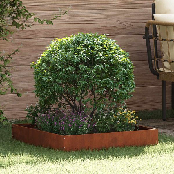 vidaXL Vejo kra&scaron;tas 6 pcs Rūdijanti 60 x 60 x 13 cm