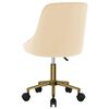 vidaXL Pasukamos valgomojo kėdės, 6vnt., kreminės spalvos, aksomas