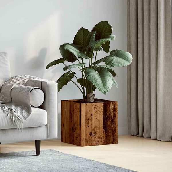 vidaXL sodinimo dėžė Sena mediena 40x40x40 cm Inžinerinė mediena