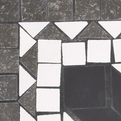 vidaXL Skėčio stovas, juodos ir baltos spalvos, apskritas, 12kg