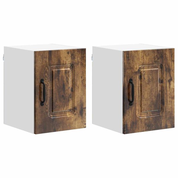 vidaXL Virtuvės spintelė Kalmar 2 pcs Rūkyta ąžuolas 30 x 31 x 40 cm