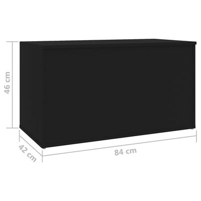 vidaXL Daiktadėžė, juodos spalvos, 84x42x46cm, apdirbta mediena